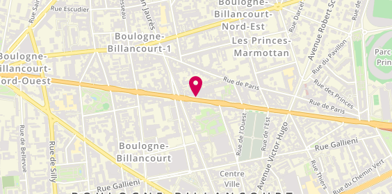 Plan de BAKKAR Réda, 74 Route de la Reine, 92100 Boulogne-Billancourt