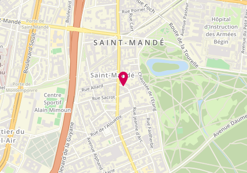 Plan de MONCHECOURT Sophie, 5 Rue Jeanne D 'Arc, 94160 Saint-Mandé