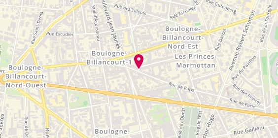 Plan de BOUYGE MERCIER Claire, 65 Rue Fessart, 92100 Boulogne-Billancourt