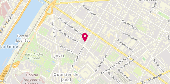 Plan de CREVELIER Jean-Jacques, 152 Rue Saint Charles, 75015 Paris
