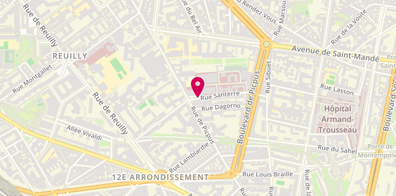 Plan de PRUDOR Christelle, 5 Rue Santerre, 75012 Paris
