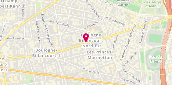 Plan de LAURENT Xavier, 84 Rue du Chateau, 92100 Boulogne-Billancourt
