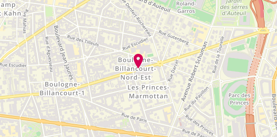Plan de OUIZILLE Thibault, 76 Rue du Chateau, 92100 Boulogne-Billancourt