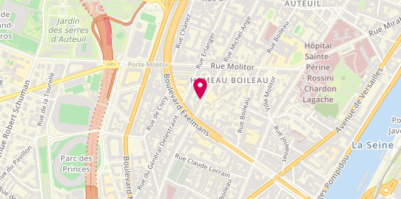 Plan de CROUZET Laurie, 54 Bis Rue Michel-Ange, 75016 Paris