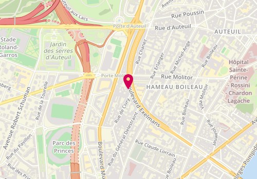 Plan de RODRIGUEZ Marion, 93 Bis Boulevard Exelmans, 75016 Paris