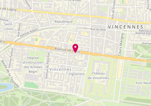 Plan de FRAVALO Stella, 15 Avenue de Paris, 94300 Vincennes