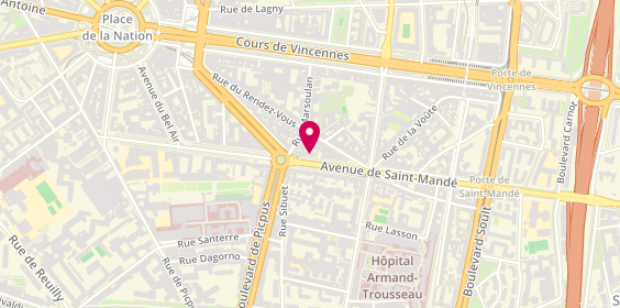 Plan de HERRMANN Emilie, 51 Avenue de Saint Mandé, 75012 Paris