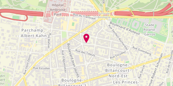 Plan de LACARRIERE Charlotte, 5 Rue Vauthier, 92100 Boulogne-Billancourt