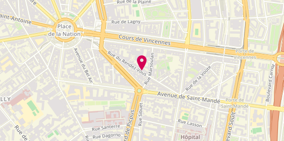 Plan de LAMPLE-DUJARRIC Jacqueline, 42 Rue du Rendez-Vous, 75012 Paris