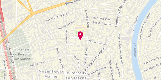 Plan de COCHAT Chloé, 1 Rue Henri Dunant, 94170 Le Perreux-sur-Marne