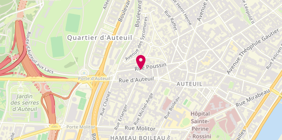 Plan de GRIVAULT Martine, 25 Rue Poussin, 75016 Paris