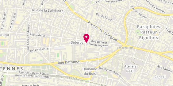 Plan de ORNY Laura, 146 Rue de la Jarry, 94300 Vincennes