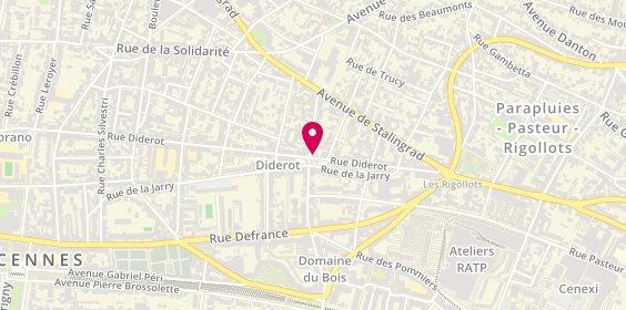 Plan de LANDRIEU Gwenaëlle, 203 Rue Diderot, 94300 Vincennes