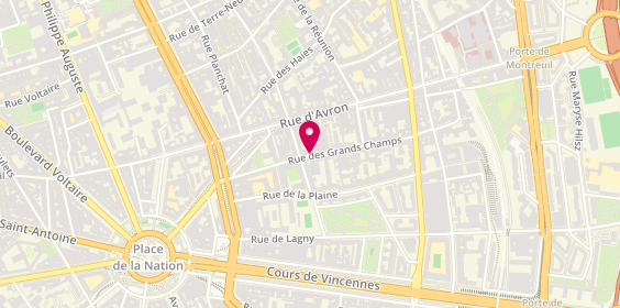 Plan de RIOUFFREYT Damien, 33 Rue des Grands Champs, 75020 Paris