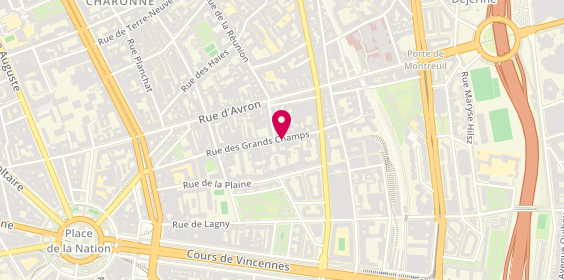 Plan de FITOUSSI Laetitia, 72 Rue des Grands Champs, 75020 Paris