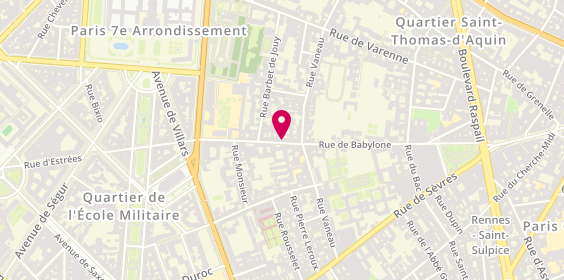 Plan de COURRIEU PONS Carole, 50 Rue de Babylone, 75007 Paris