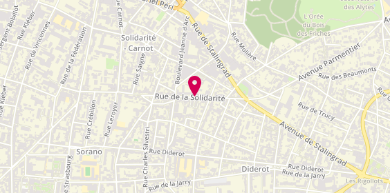 Plan de CARRASCO Fernandez Miguel, 72 Rue de la Solidarite, 93100 Montreuil
