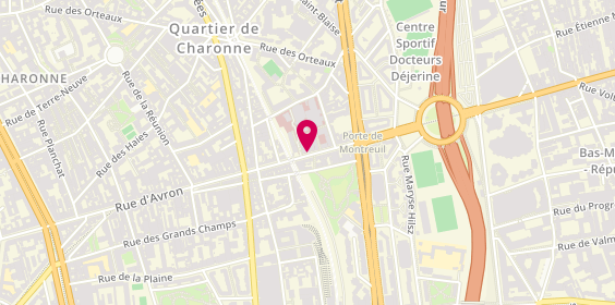 Plan de MARINI Laetitia, 125 Rue d'Avron, 75020 Paris