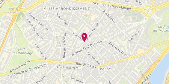 Plan de DELENTE Grégory, 55 Rue Cortambert, 75016 Paris
