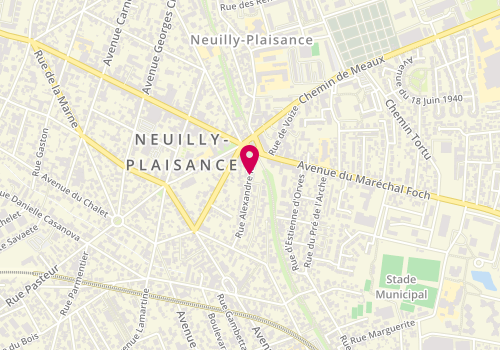 Plan de THUAU COHEN Myriam, 36 Rue Alexandre 1er, 93360 Neuilly-Plaisance