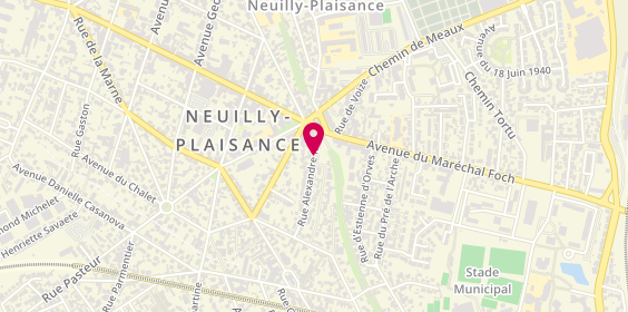 Plan de BOUILLAUD Aurélie, 36 Rue Alexandre 1er, 93360 Neuilly-Plaisance