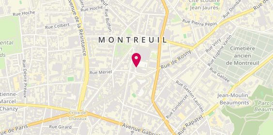 Plan de GUEDJ Julia-dahlia, 1 Place Aime Cesaire, 93100 Montreuil