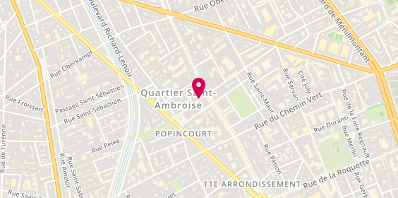 Plan de LABARTHE LE COUR Stéphanie, 11 Rue Saint Ambroise, 75011 Paris