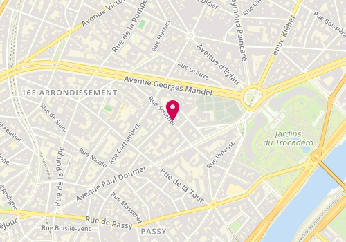 Plan de SMITS Christopher, 36 Rue Scheffer, 75116 Paris