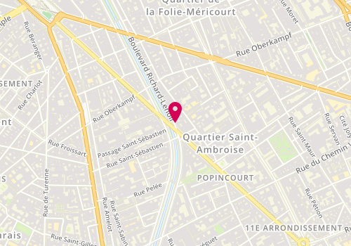 Plan de WOZNICA Mathieu, 90 Boulevard Richard Lenoir, 75011 Paris