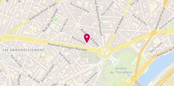 Plan de BELGHAZI Yasmina, 10 Rue Greuze, 75116 Paris