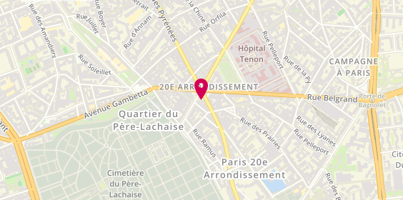 Plan de NOMDEDEU Maxime, 1 Place Gambetta, 75020 Paris