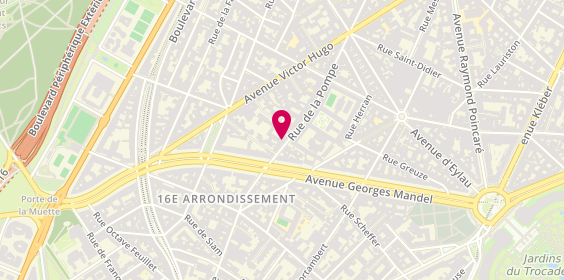 Plan de GONZALEZ Clémence, 91 Rue de la Pompe, 75016 Paris