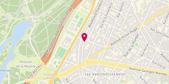 Plan de TOULOUSE Armelle, 22 Boulevard Flandrin, 75116 Paris