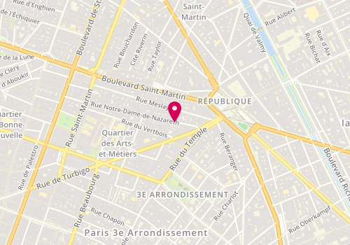 Plan de CUADRADO RUIZ Inmaculada Conception, 11 Rue Notre Dame de Nazareth, 75003 Paris