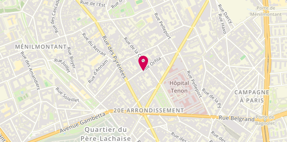 Plan de FRAPPAT Lucie, 78 Rue Orfila, 75020 Paris