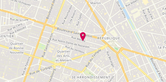 Plan de DIJKSTRA Yoann, 25 Rue Meslay, 75003 Paris