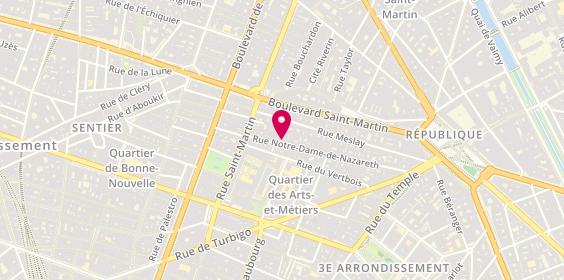 Plan de LELONG Delphine, 66 Rue Notre Dame de Nazareth, 75003 Paris