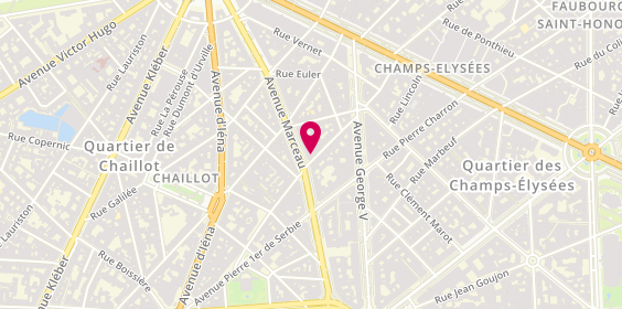 Plan de VOLPILHAC Thibaut, 1 Rue Quentin Bauchart, 75008 Paris