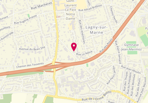 Plan de RADET ANNE LAURE, 16 Rue Lenôtre, 77400 Lagny-sur-Marne