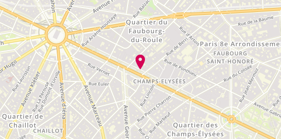 Plan de TOURILLON Antoine, 102 Avenue des Champs Elysées, 75008 Paris