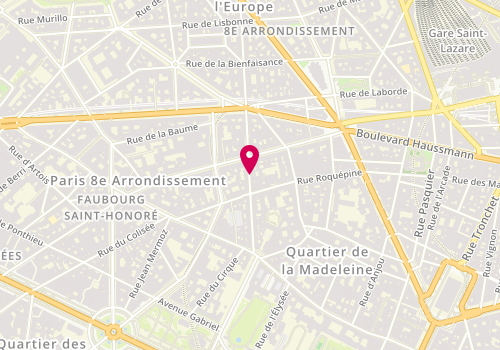 Plan de DELPLANQUE Justine, 30 Rue de Miromesnil, 75008 Paris