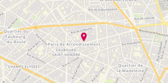 Plan de PERCHEY Jean Baptiste, 58 Rue de la Boétie, 75008 Paris