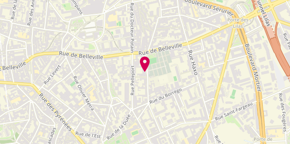 Plan de BOYERE Zoé, 43 Rue du Télégraphe, 75020 Paris