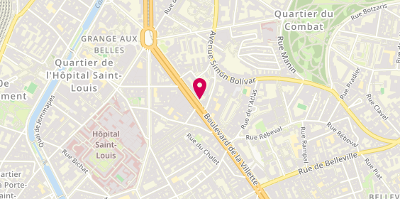 Plan de PRADINES Maud, 72 Boulevard de la Villette, 75019 Paris