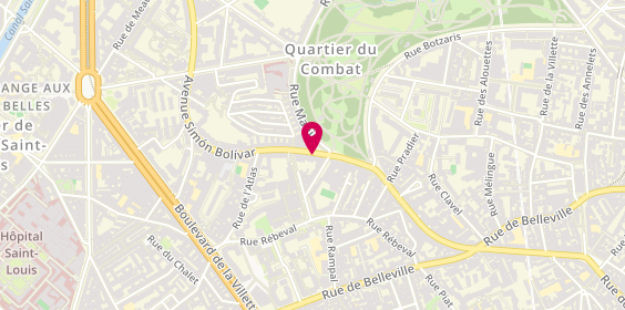 Plan de OULAMARA Wandal, 55 Avenue Simon Bolivar, 75019 Paris