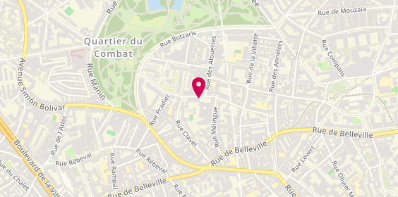 Plan de PENY Jennifer-franco, 39 Rue Fessart, 75019 Paris