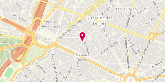 Plan de DENFER Faïza, 14 Rue Denis Poisson, 75017 Paris