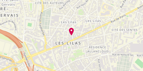 Plan de HIRSCH Elizabeth, 9 Rue de la Republique, 93260 Les Lilas