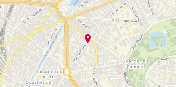 Plan de MERAD-WULGUE Alice, 2 Rue Sadi Lecointe, 75019 Paris