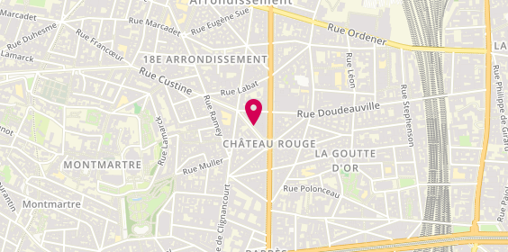 Plan de BEURDELEY Thierry, 8 Rue Custine, 75018 Paris